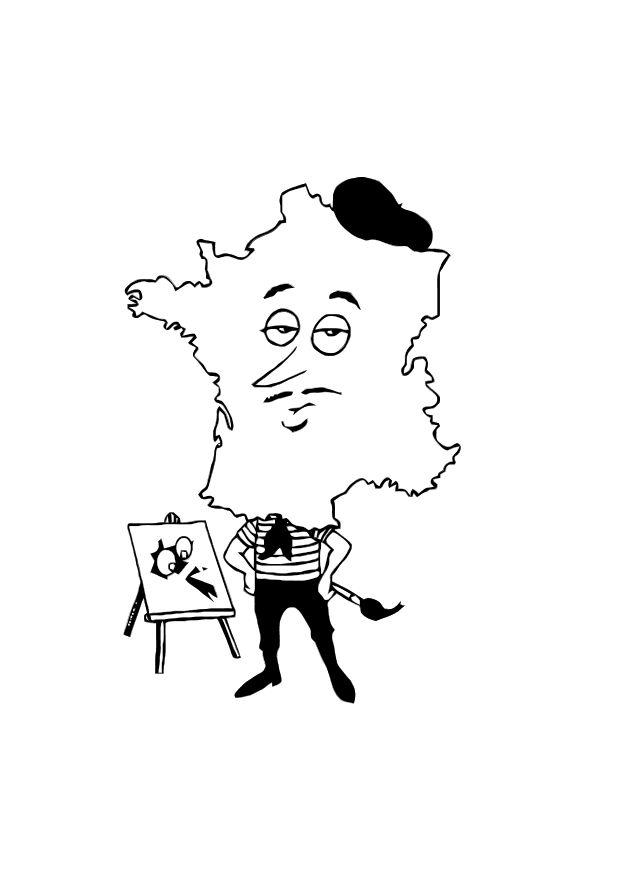 francia Disegno da colorare francia