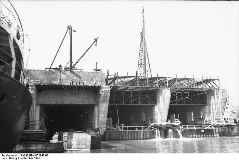 francia - brest - costruzione di bunker u-boot Foto francia - brest - costruzione di bunker u-boot