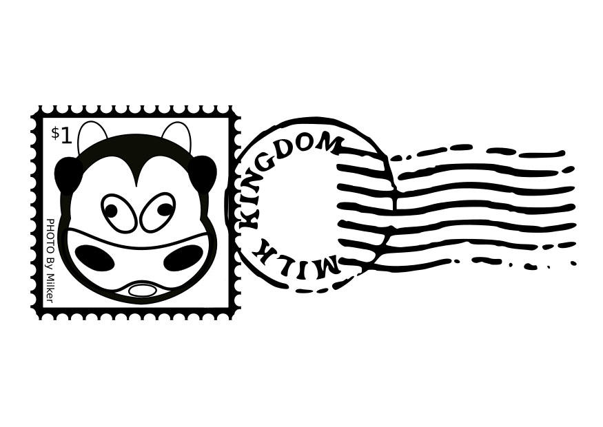 francobollo Disegno da colorare francobollo