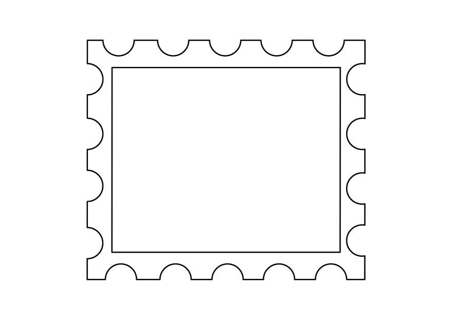 Disegno da colorare francobollo