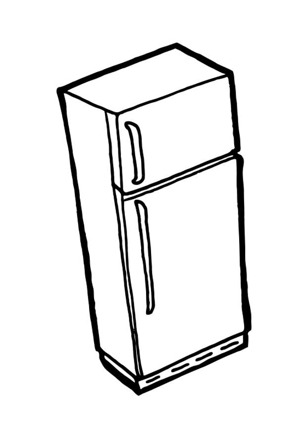 frigo con congelatore Disegno da colorare frigo con congelatore