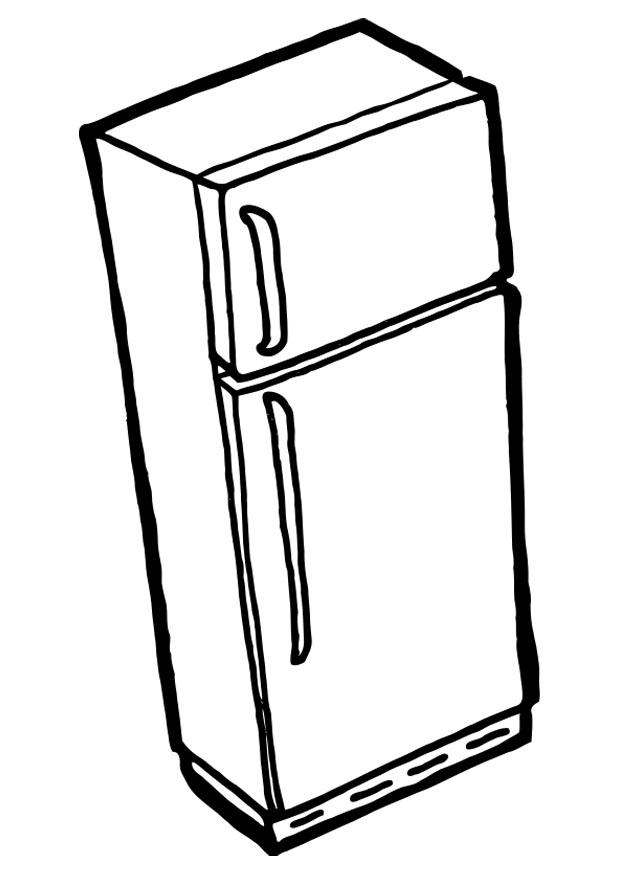 frigo con freezer Disegno da colorare frigo con freezer