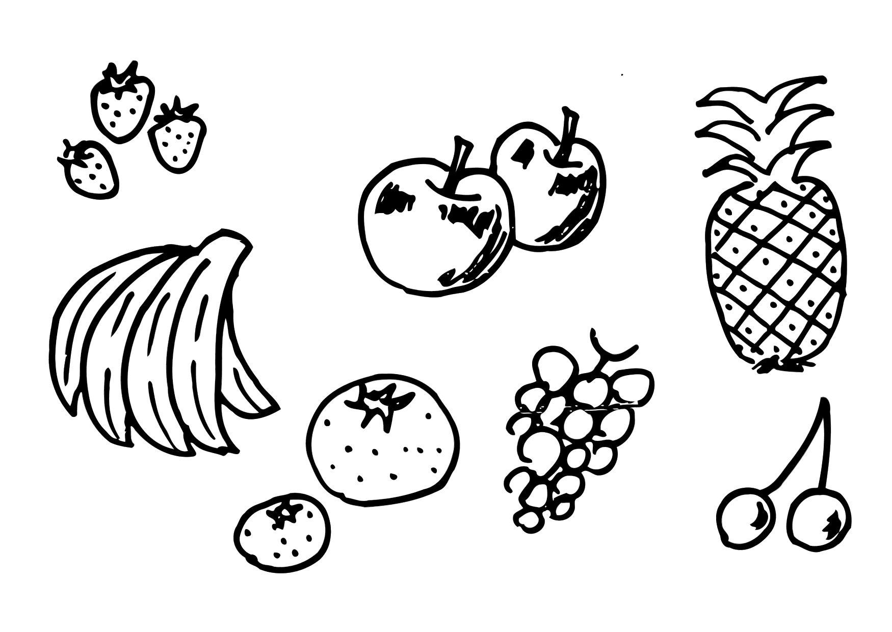 frutta Disegno da colorare frutta