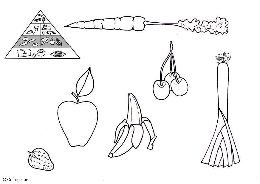 frutta e verdura Disegno da colorare frutta e verdura