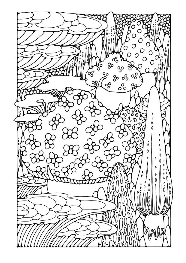 funghi Disegno da colorare funghi