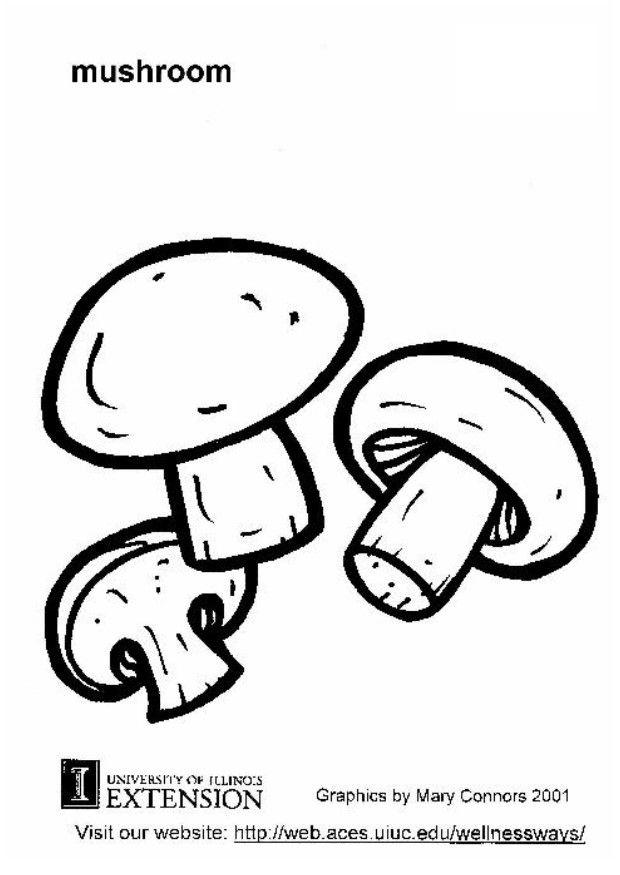 fungo champignon Disegno da colorare fungo champignon