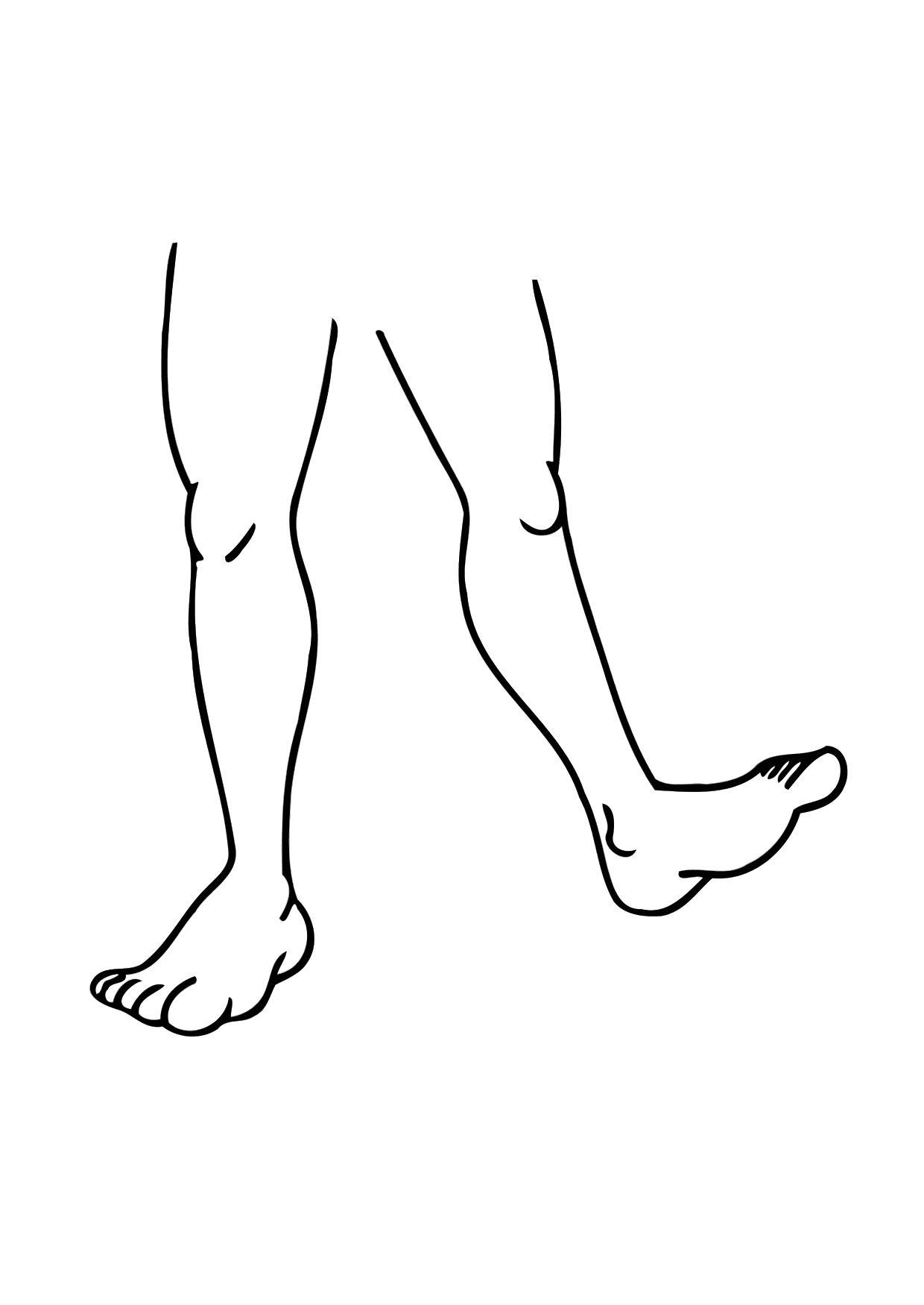 gambe Disegno da colorare gambe