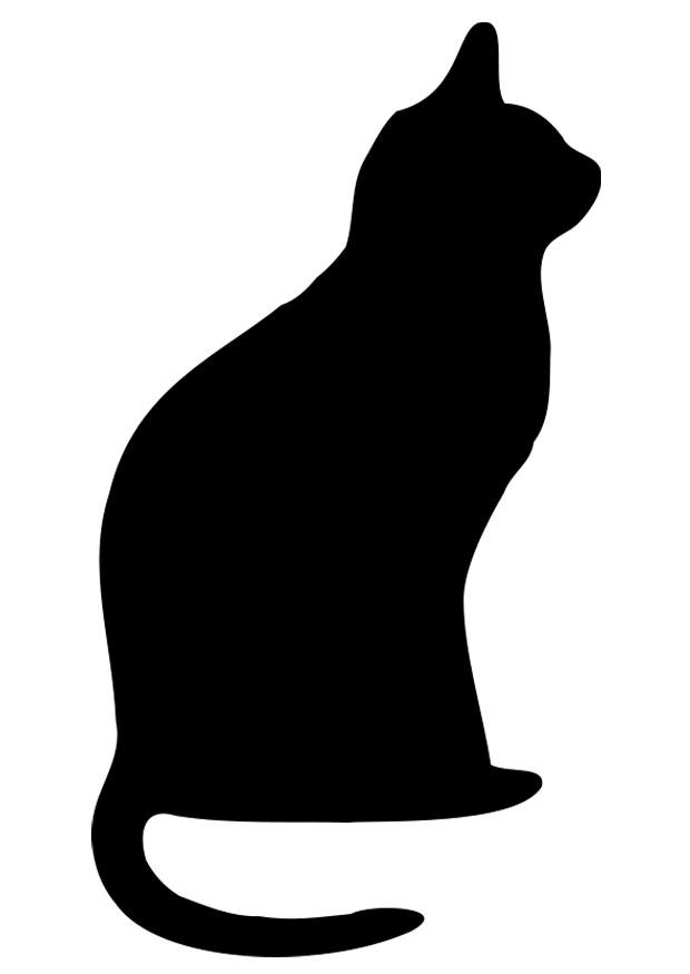 gatto nero Disegno da colorare gatto nero
