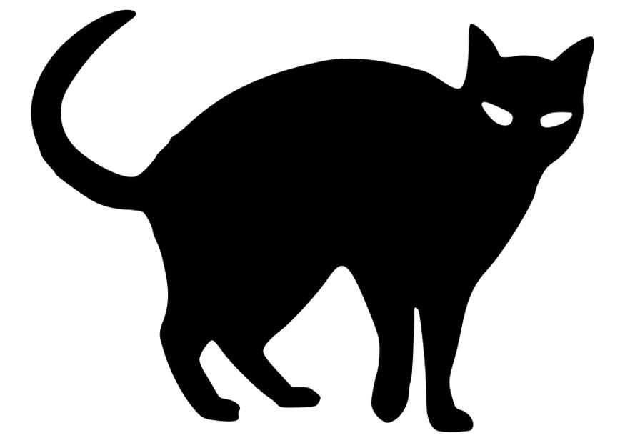 gatto nero Disegno da colorare gatto nero