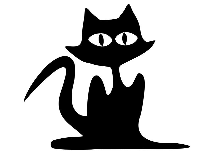 gatto nero Disegno da colorare gatto nero