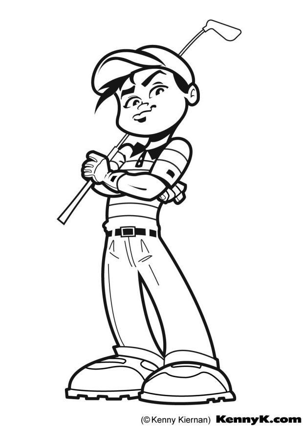 giocare a golf Disegno da colorare giocare a golf