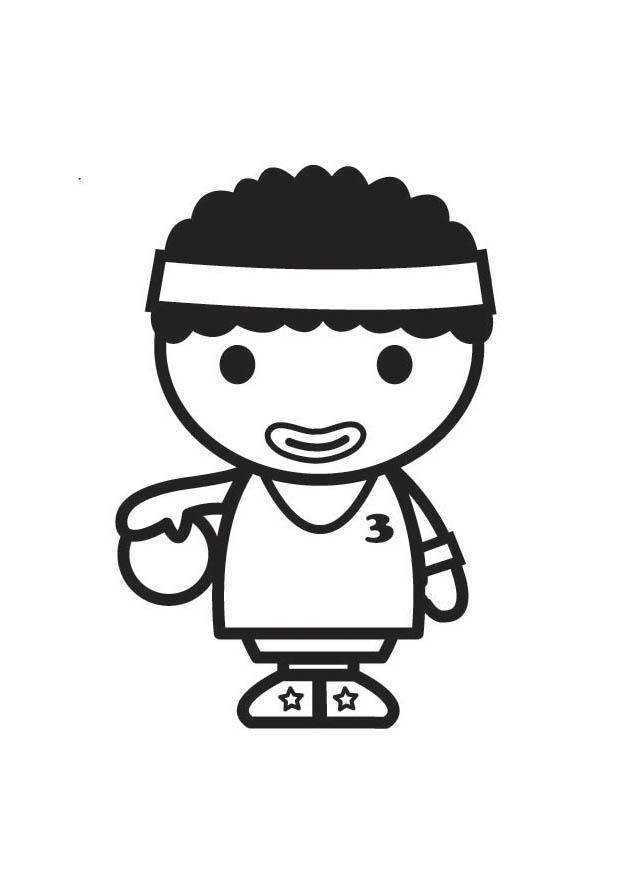 giocatore di basket Disegno da colorare giocatore di basket