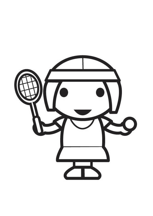 giocatore di tennis Disegno da colorare giocatore di tennis