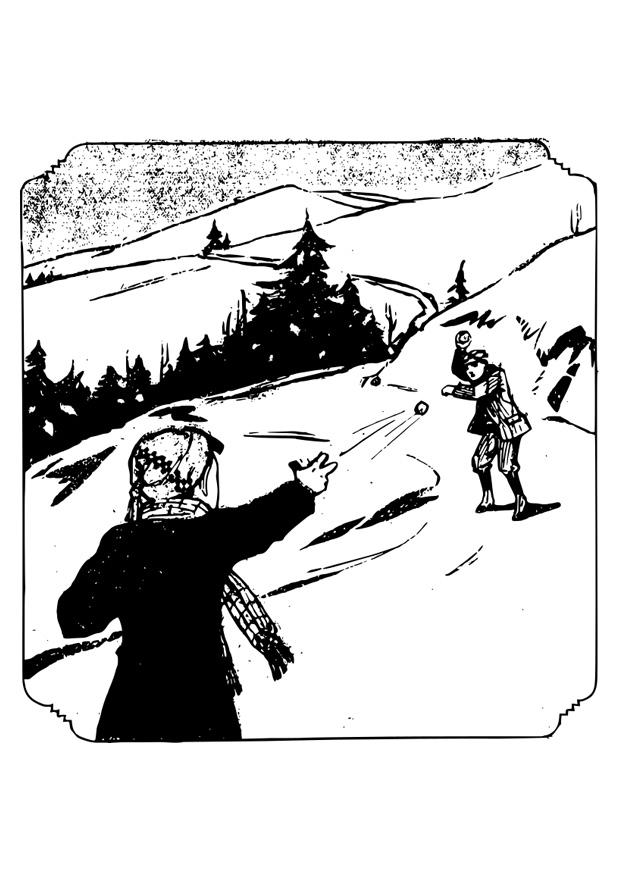 giochi sulla neve Disegno da colorare giochi sulla neve