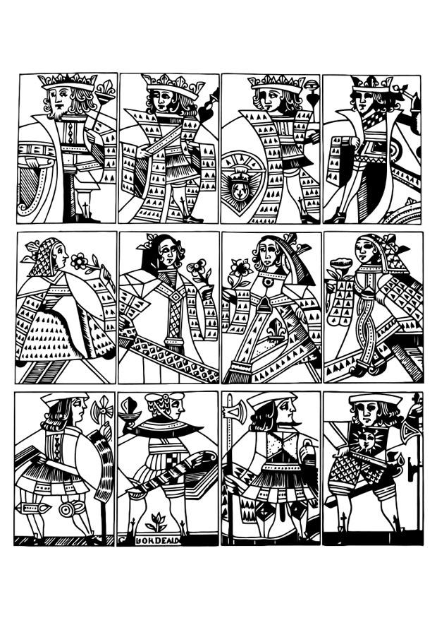 gioco di carte Disegno da colorare gioco di carte