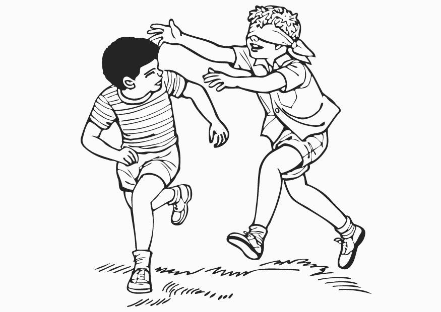 gioco occhi bendati Disegno da colorare gioco occhi bendati