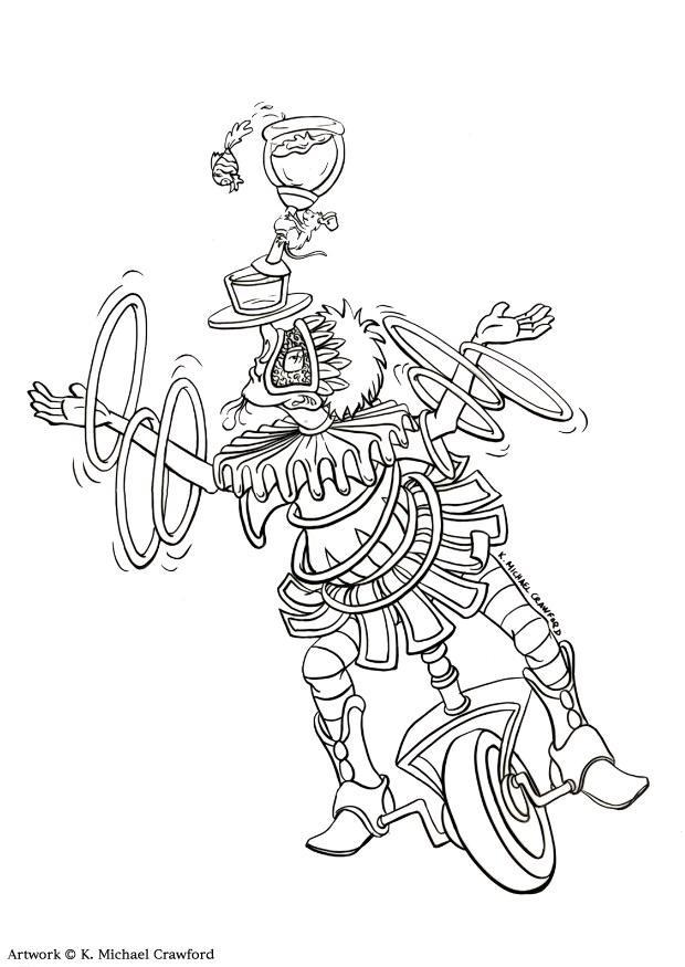 giocoliere Disegno da colorare giocoliere