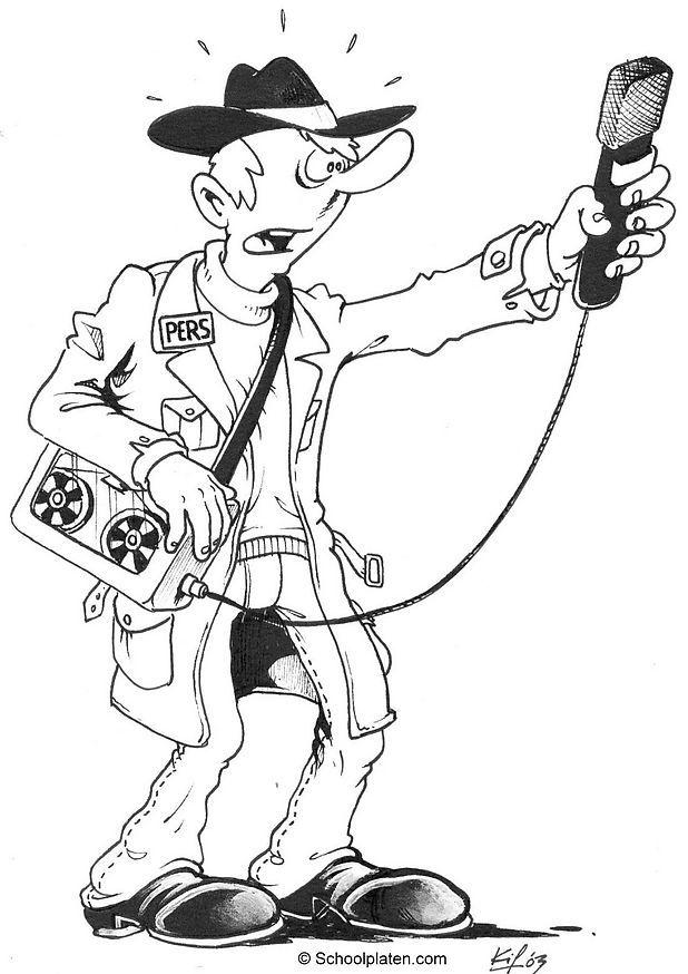 giornalista Disegno da colorare giornalista