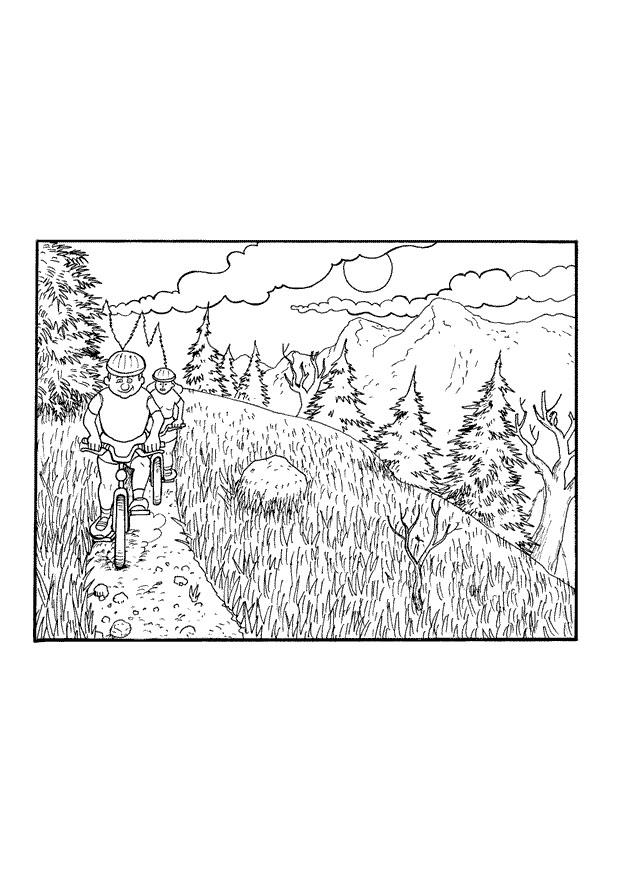 gita in bici Disegno da colorare gita in bici