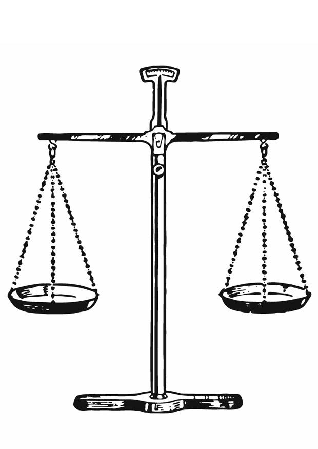 giustizia - bilancia Disegno da colorare giustizia - bilancia