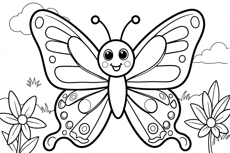 graziosa farfalla Disegno da colorare graziosa farfalla