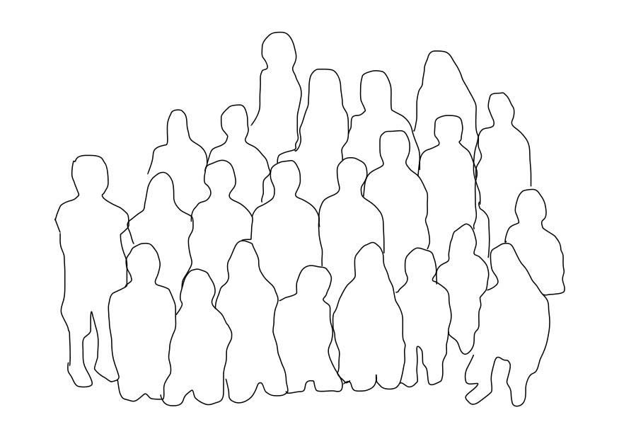 gruppo di persone - classe Disegno da colorare gruppo di persone - classe