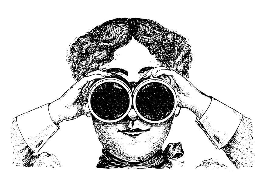 guardare con il binocolo Disegno da colorare guardare con il binocolo