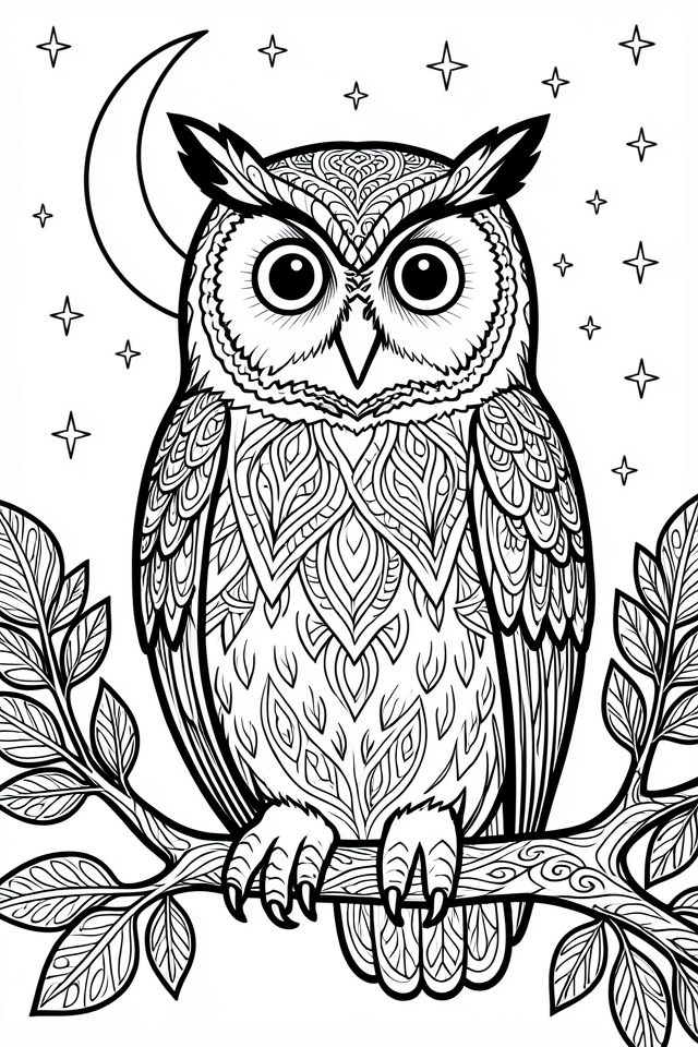 gufo Disegno da colorare gufo