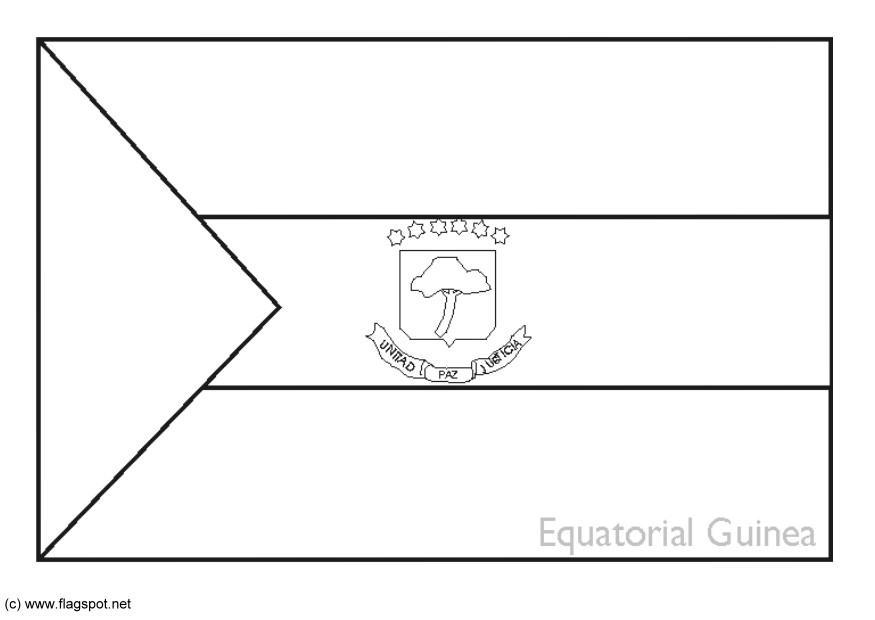 guinea equatoriale Disegno da colorare guinea equatoriale