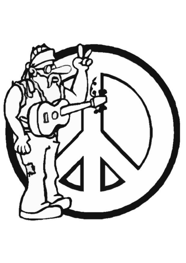 hippie Disegno da colorare hippie