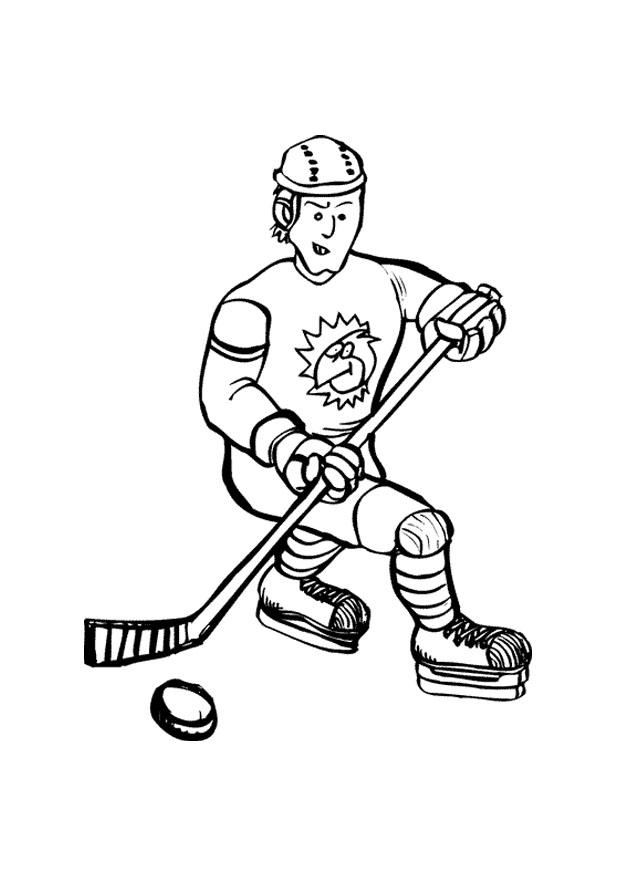 hockey su ghiaccio Disegno da colorare hockey su ghiaccio