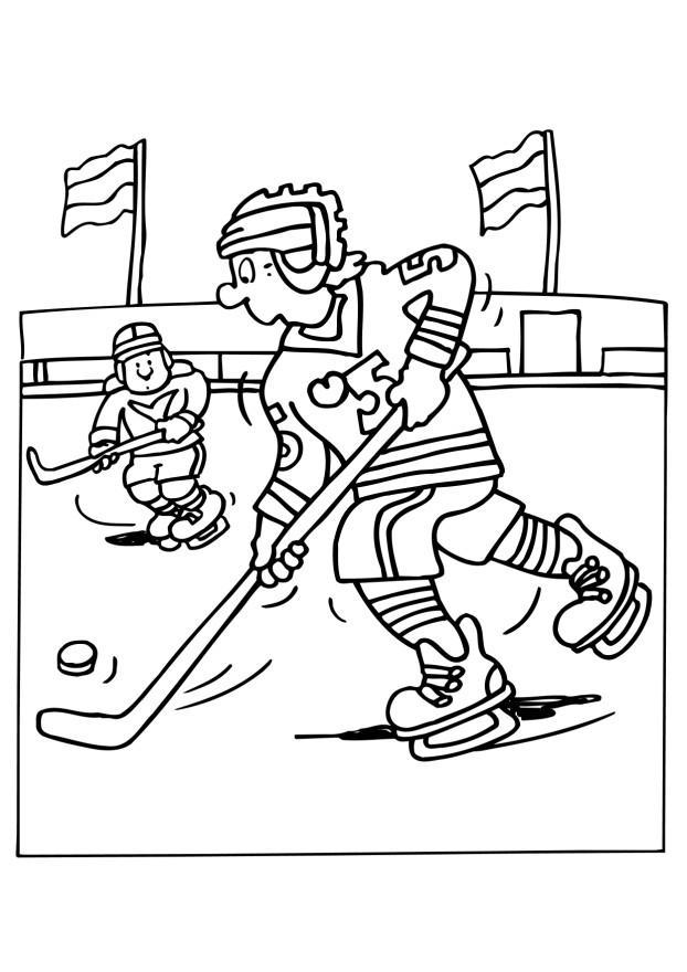 hockey sul ghiaccio Disegno da colorare hockey sul ghiaccio