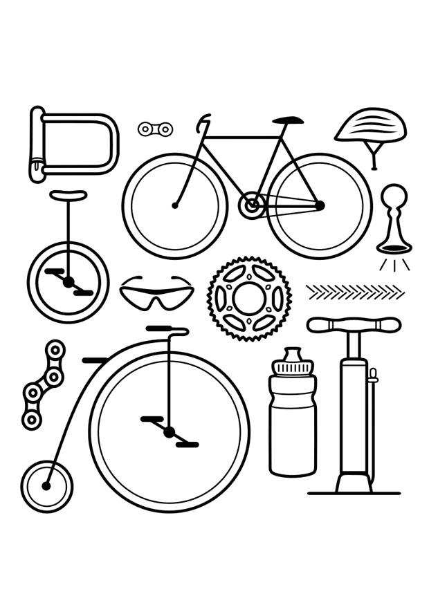 icone - bicicletta Disegno da colorare icone - bicicletta