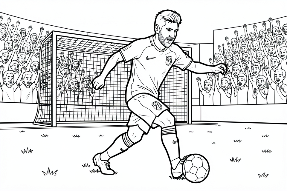 il calciatore messi Disegno da colorare il calciatore messi