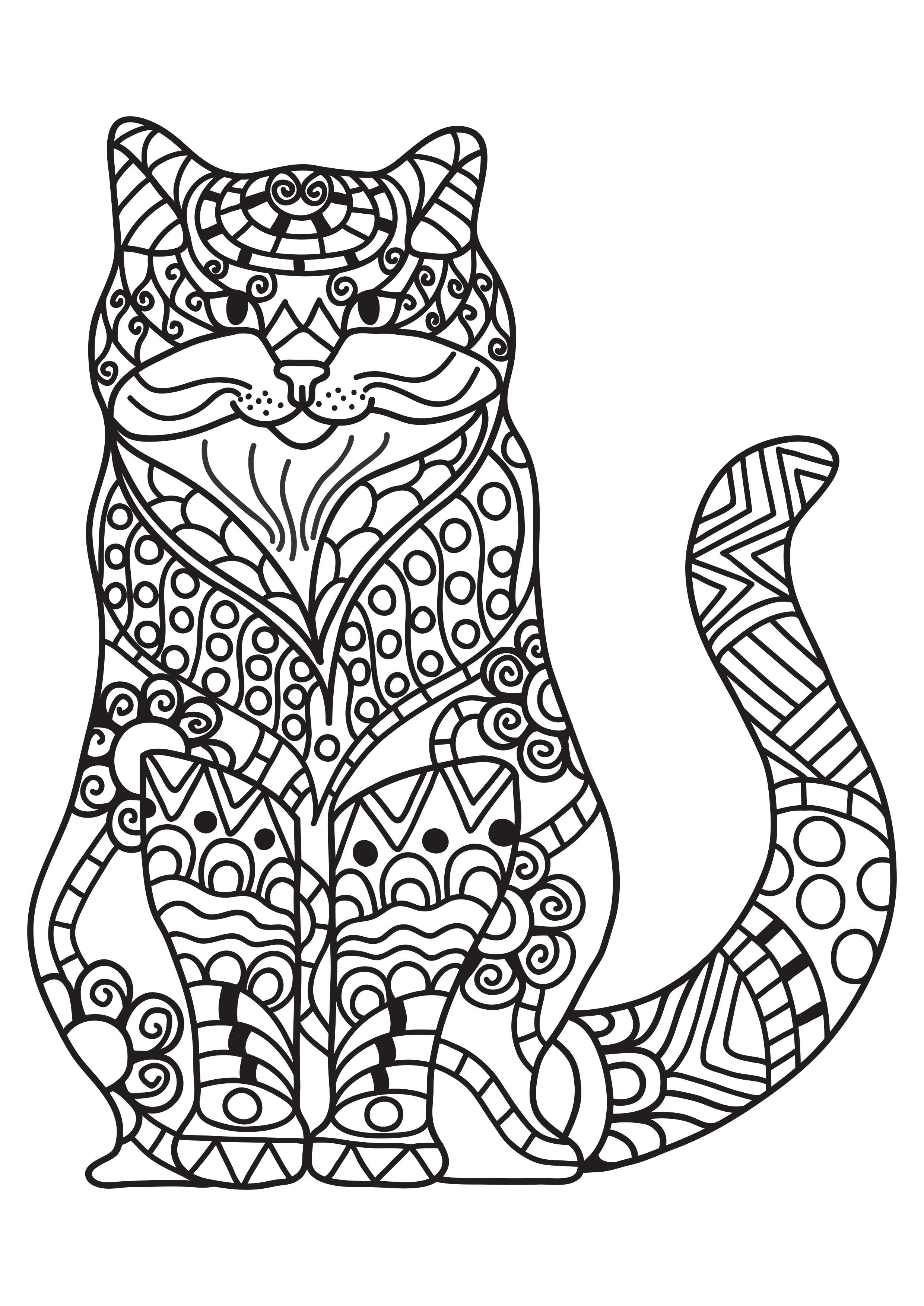 il gatto sta sorridendo Disegno da colorare il gatto sta sorridendo
