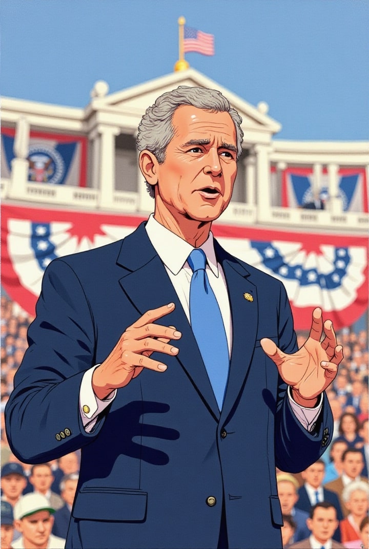 il presidente george w. bush immagine il presidente george w. bush