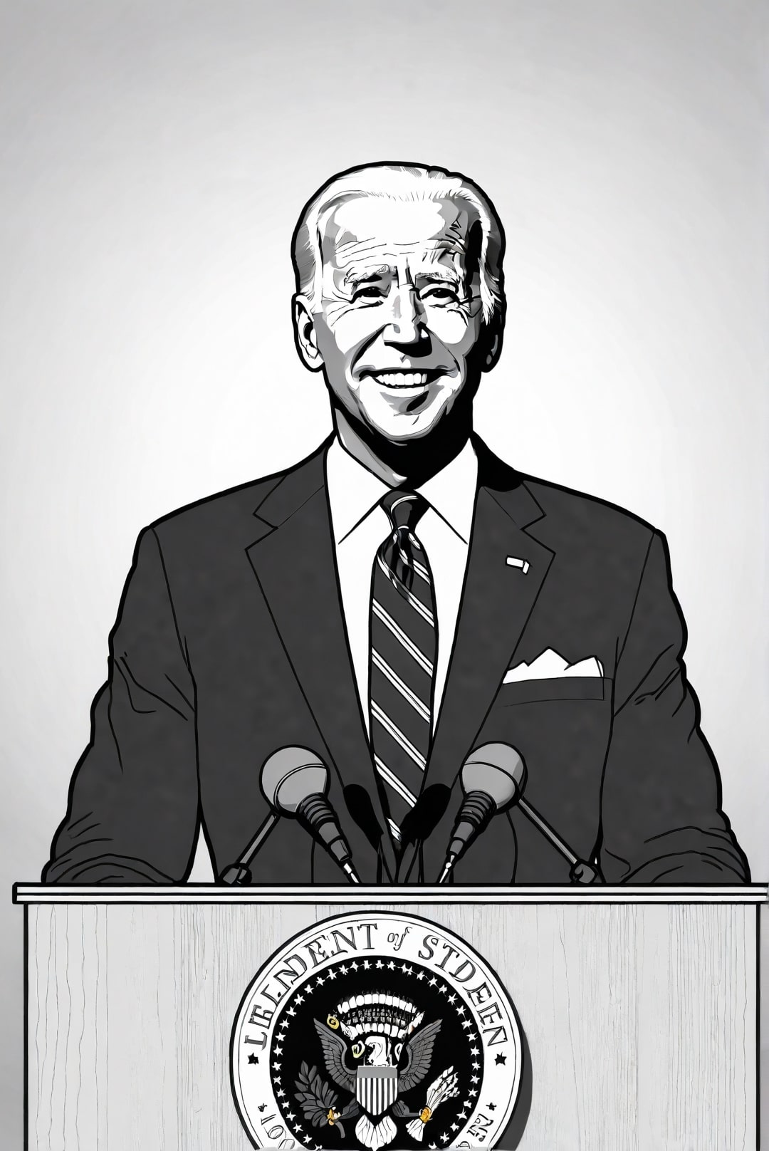 Disegno da colorare il presidente joe biden