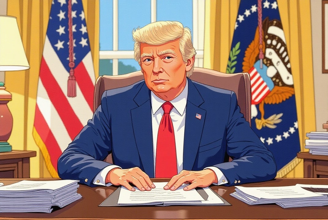 il presidente trump nello studio ovale immagine il presidente trump nello studio ovale