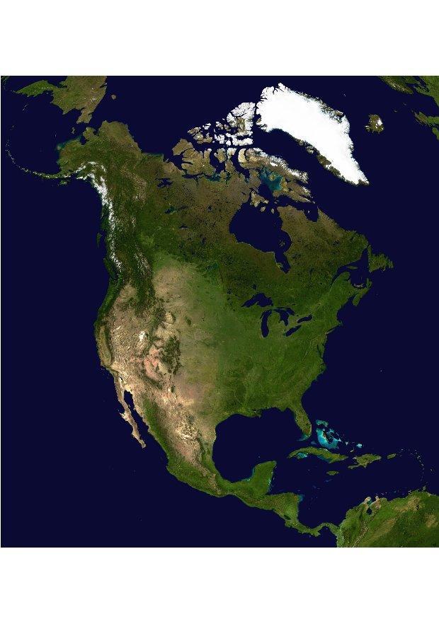 immagine satellite nord-america Foto immagine satellite nord-america