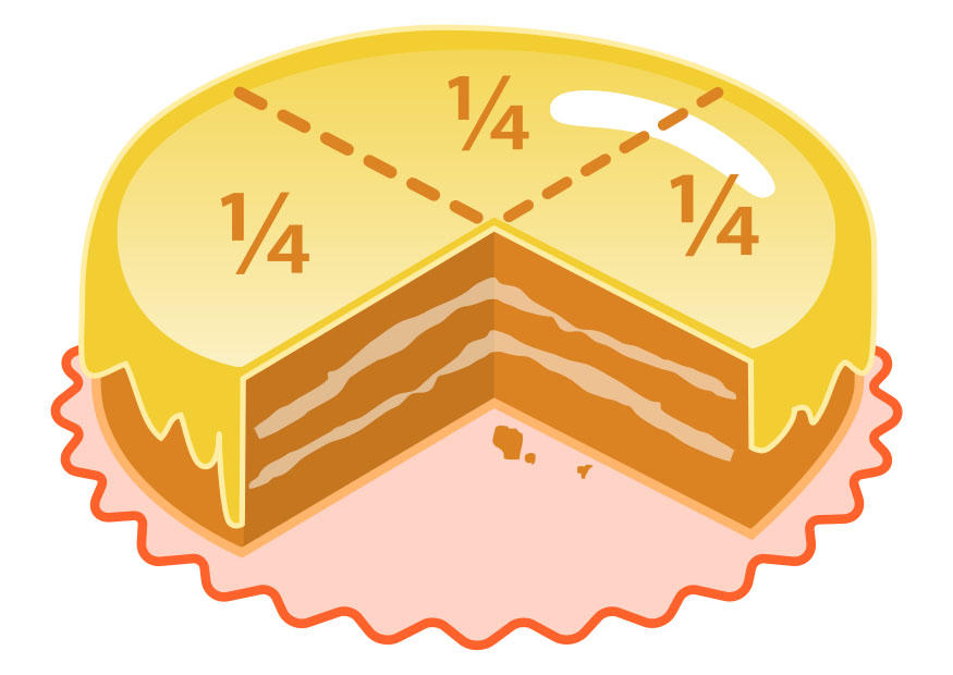 immagine torta - un quarto