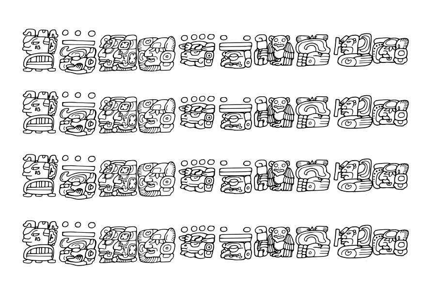 Disegno da colorare immagini maya