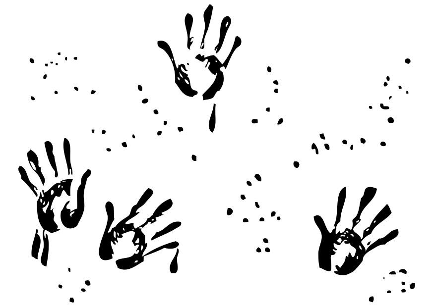 impronte di mani Disegno da colorare impronte di mani