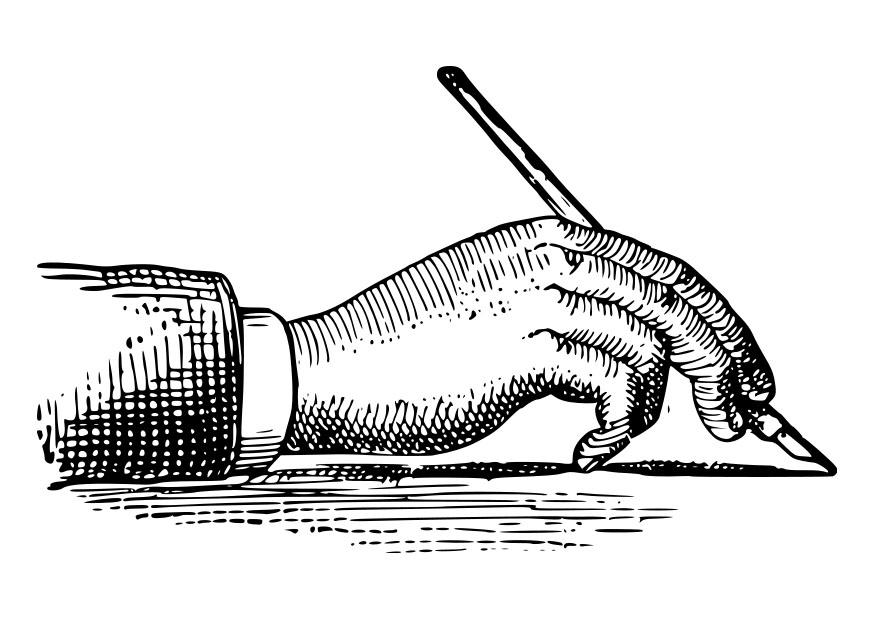 impugnare una penna Disegno da colorare impugnare una penna