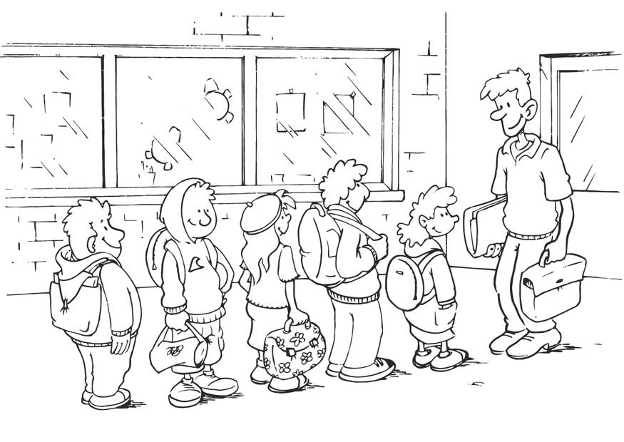 in coda Disegno da colorare in coda