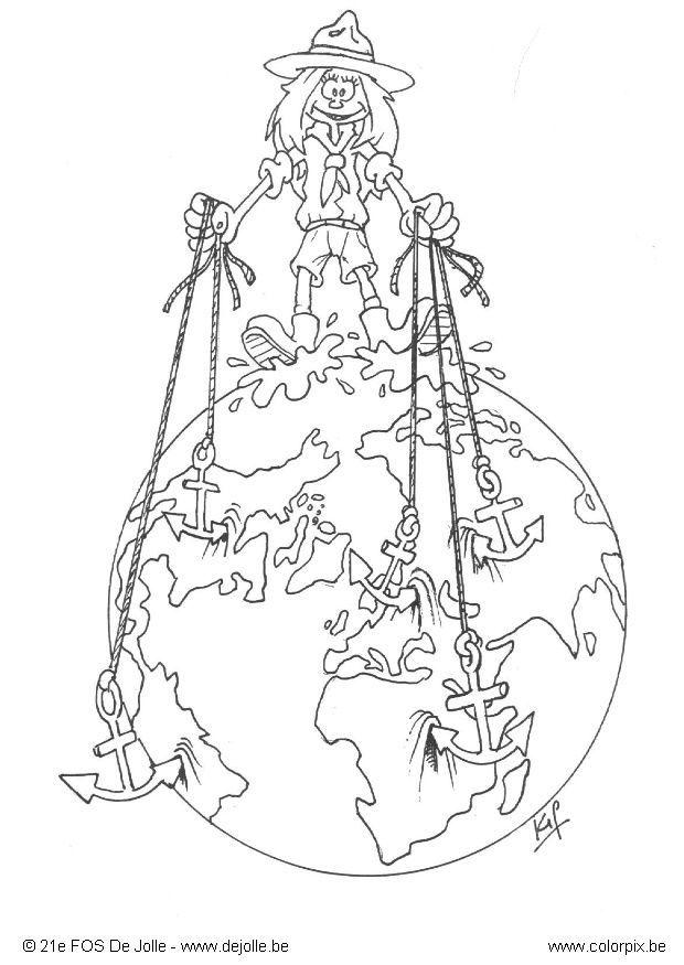 in tutto il mondo Disegno da colorare in tutto il mondo