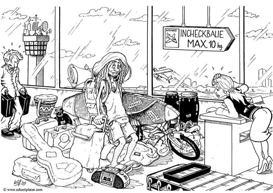 in vacanza Disegno da colorare in vacanza