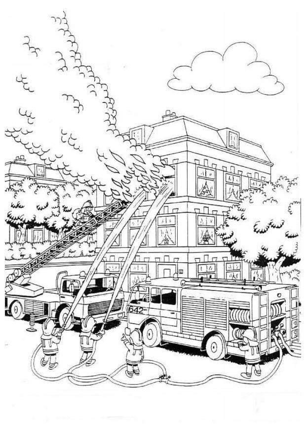 incendio Disegno da colorare incendio