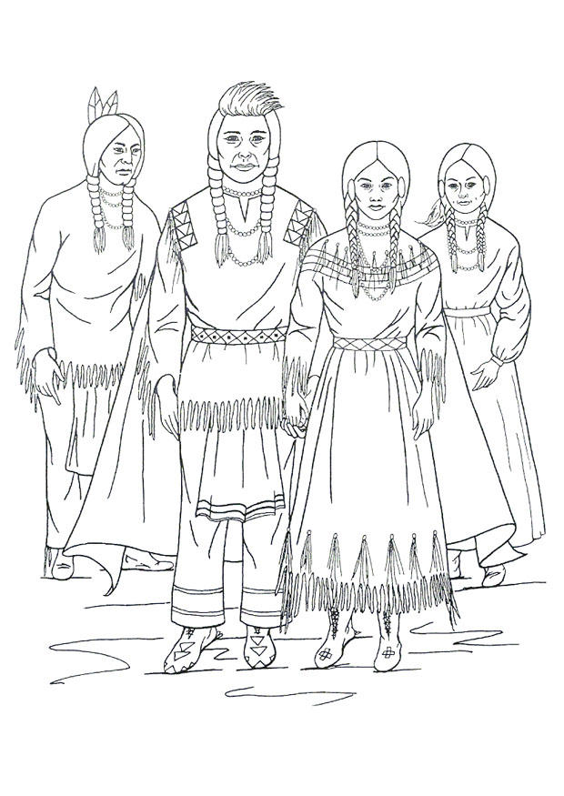 indiani nimipu Disegno da colorare indiani nimipu