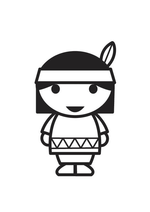 indianino Disegno da colorare indianino
