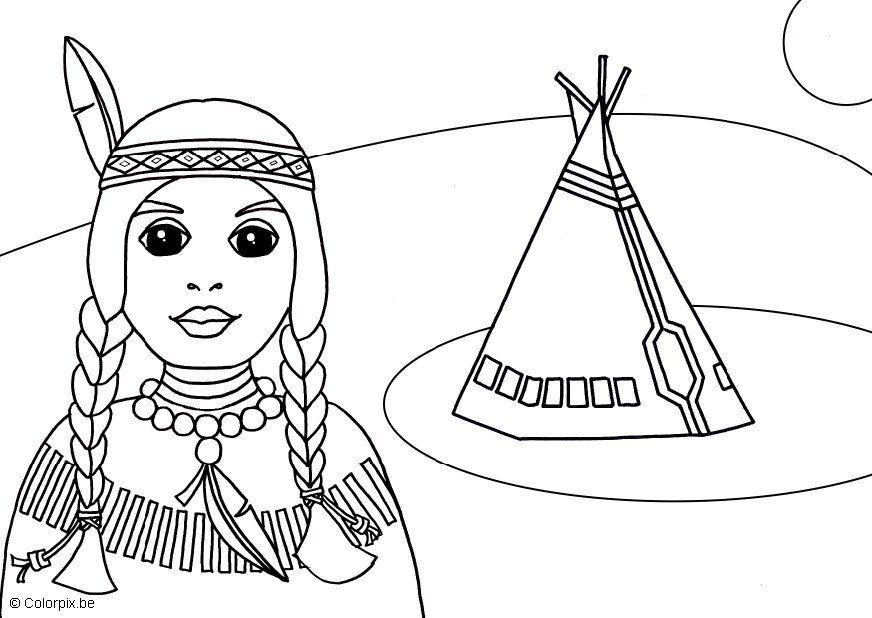 indiano Disegno da colorare indiano